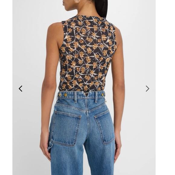 NWOT Ulla Johnson Medea Asymmetric Shirred Top in Aura SZ M - Picture 3 of 7